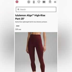 Lululemon Align high rise leggings